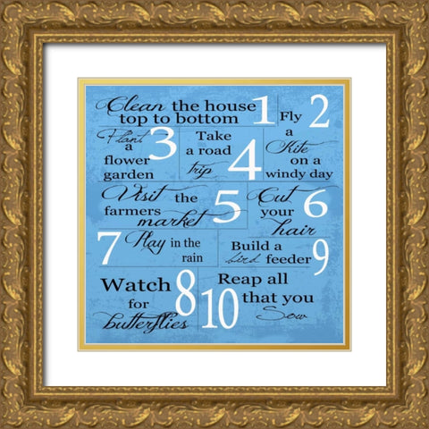 SPRING 2 Gold Ornate Wood Framed Art Print with Double Matting by Greene, Taylor