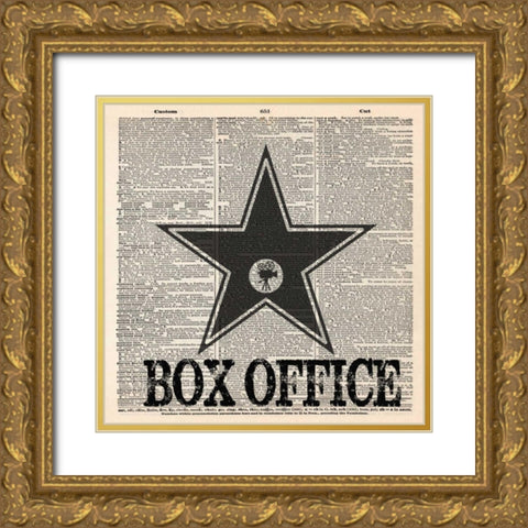 BOX OFFICE 2 Gold Ornate Wood Framed Art Print with Double Matting by Greene, Taylor