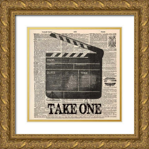 TAKE ONE Gold Ornate Wood Framed Art Print with Double Matting by Greene, Taylor