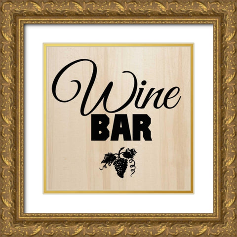 Wine Bar Gold Ornate Wood Framed Art Print with Double Matting by Greene, Taylor
