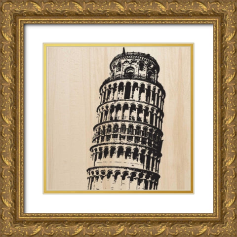 Pisa Gold Ornate Wood Framed Art Print with Double Matting by Greene, Taylor