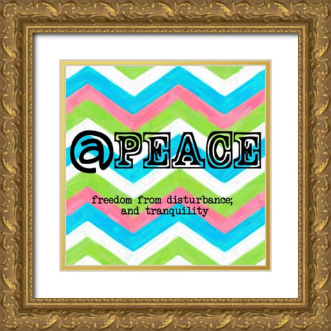 Peace 2 Gold Ornate Wood Framed Art Print with Double Matting by Greene, Taylor