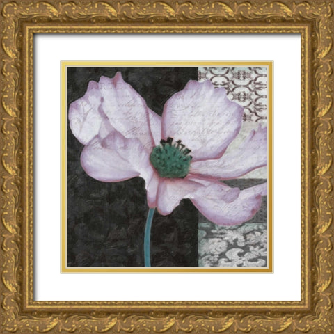 Choqua Floral IV Gold Ornate Wood Framed Art Print with Double Matting by Greene, Taylor