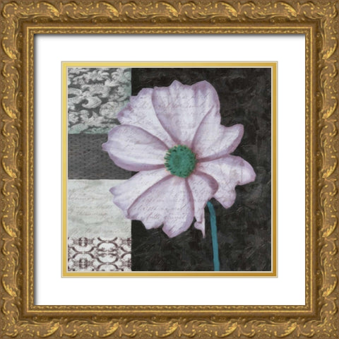 Choqua Floral III Gold Ornate Wood Framed Art Print with Double Matting by Greene, Taylor