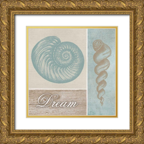 Dream Shells Gold Ornate Wood Framed Art Print with Double Matting by Greene, Taylor