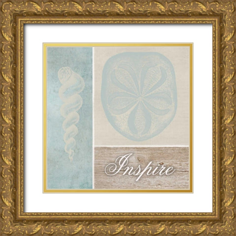 Inspire Shells Gold Ornate Wood Framed Art Print with Double Matting by Greene, Taylor