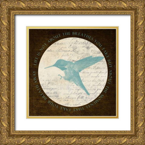 Life Bird Gold Ornate Wood Framed Art Print with Double Matting by Greene, Taylor