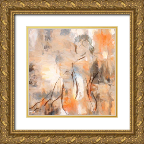 Amber Beauty II Gold Ornate Wood Framed Art Print with Double Matting by Greene, Taylor