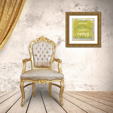 Be Our Strength Rustic Yellow Gold Ornate Wood Framed Art Print with Double Matting by Greene, Taylor