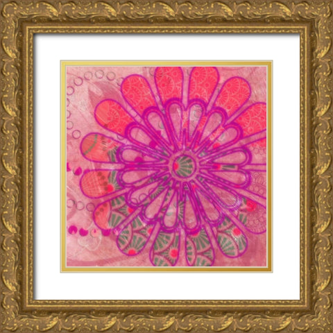 Flora Trance III Gold Ornate Wood Framed Art Print with Double Matting by Greene, Taylor