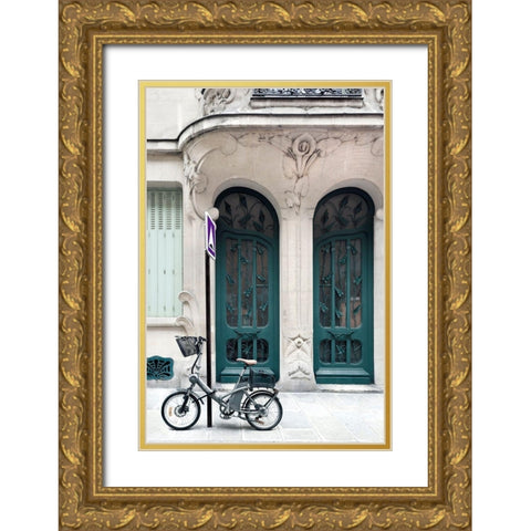 Art Nouveau Door Gold Ornate Wood Framed Art Print with Double Matting by Telik, Tracey