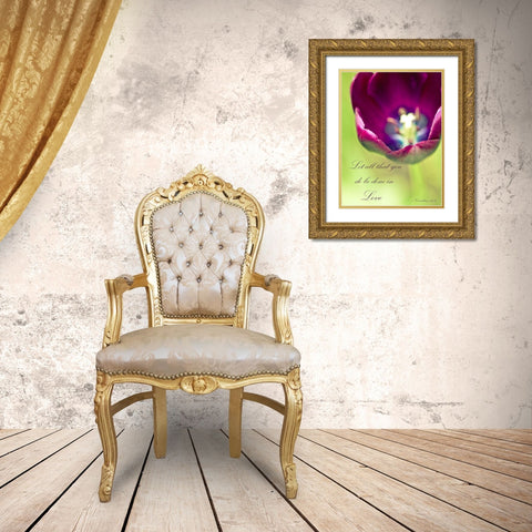 Queen of The Night Gold Ornate Wood Framed Art Print with Double Matting by Telik, Tracey