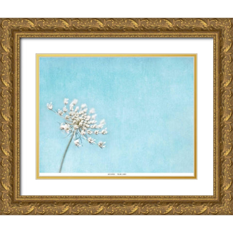 Lace Texture Gold Ornate Wood Framed Art Print with Double Matting by Telik, Tracey