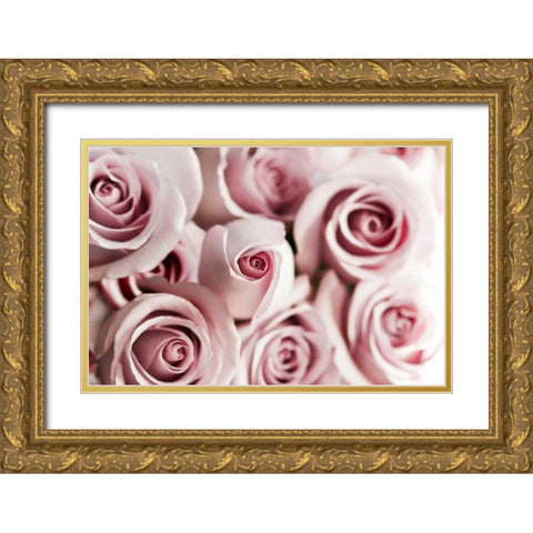 Rosa Dafydal Gold Ornate Wood Framed Art Print with Double Matting by Telik, Tracey