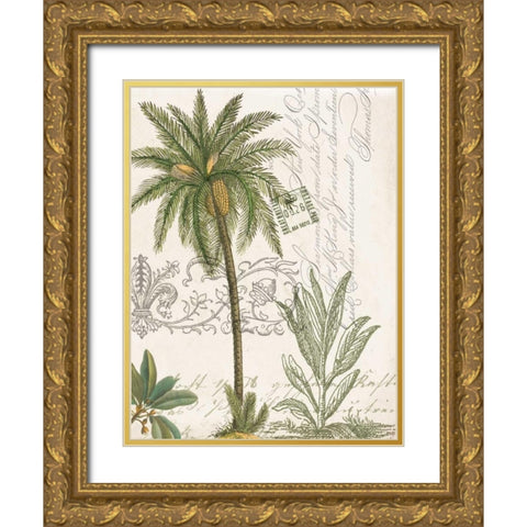 Palm Rectangle 1 Gold Ornate Wood Framed Art Print with Double Matting by Jordan, Elizabeth