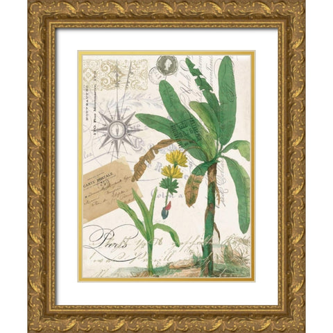 Palm Rectangle 2 Gold Ornate Wood Framed Art Print with Double Matting by Jordan, Elizabeth