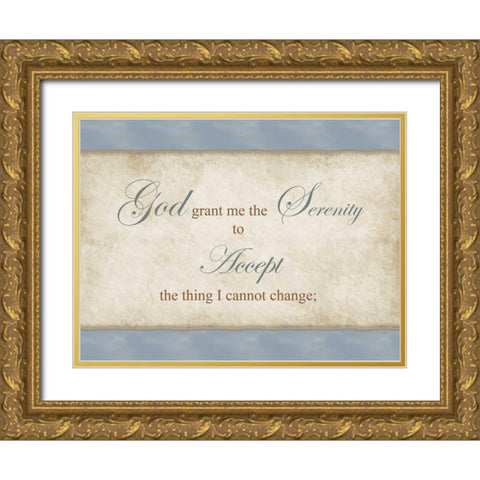 Accept Gold Ornate Wood Framed Art Print with Double Matting by Pazan, Tony