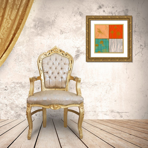 Vivid Patch A Gold Ornate Wood Framed Art Print with Double Matting by Pazan, Tony