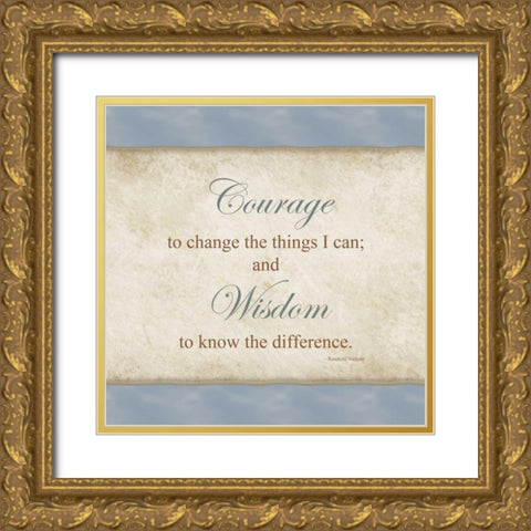 Courage Gold Ornate Wood Framed Art Print with Double Matting by Pazan, Tony