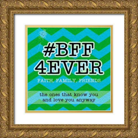 BFF 4Ever Gold Ornate Wood Framed Art Print with Double Matting by Pazan, Tony