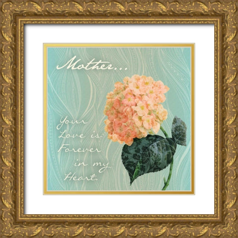 Forever Hydrangea Gold Ornate Wood Framed Art Print with Double Matting by Pazan, Tony