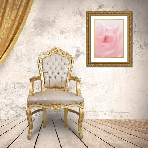 Rose Close Up 2 Gold Ornate Wood Framed Art Print with Double Matting by Urban Epiphany