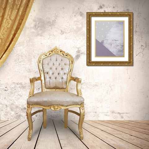 Purple Mountains 3 Gold Ornate Wood Framed Art Print with Double Matting by Urban Epiphany