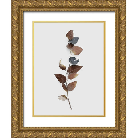 Autumn Branch Gold Ornate Wood Framed Art Print with Double Matting by Urban Epiphany
