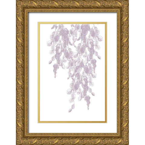 Weeping Willow Mauve Splash 1 Gold Ornate Wood Framed Art Print with Double Matting by Urban Epiphany