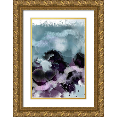 Evolving Ocean Part 3 Gold Ornate Wood Framed Art Print with Double Matting by Urban Epiphany