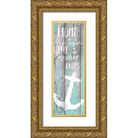 Coastal 3 Gold Ornate Wood Framed Art Print with Double Matting by Brown, Victoria