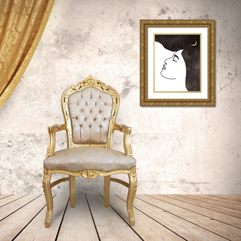 La Luna 3 Gold Ornate Wood Framed Art Print with Double Matting by Brown, Victoria