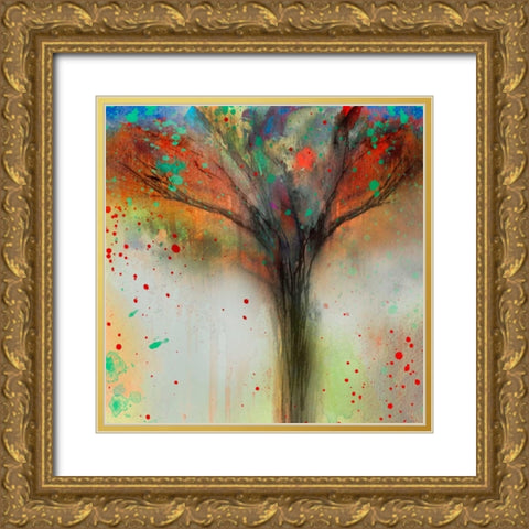 Foggy Morning Gold Ornate Wood Framed Art Print with Double Matting by Brown, Victoria
