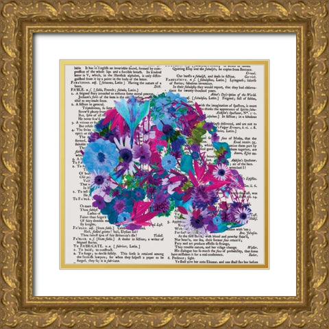 Skull 1.2 Gold Ornate Wood Framed Art Print with Double Matting by Brown, Victoria