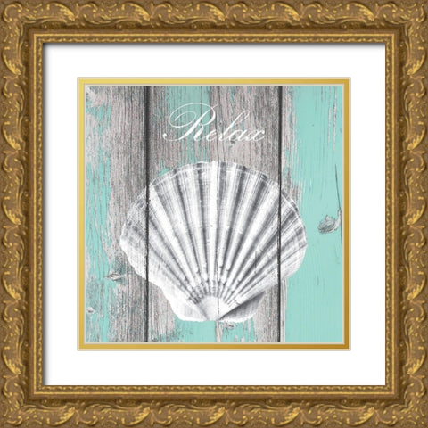 Coastal 1 Gold Ornate Wood Framed Art Print with Double Matting by Brown, Victoria