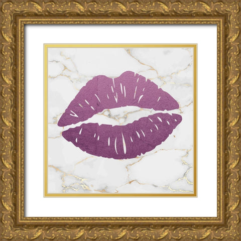 Marble Kiss Gold Ornate Wood Framed Art Print with Double Matting by Brown, Victoria