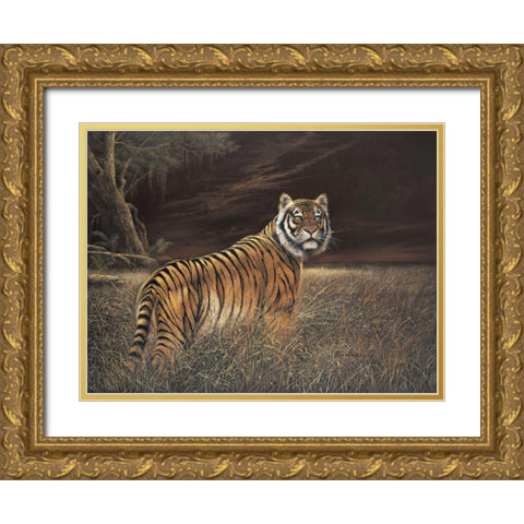 Splendor in the Grass Gold Ornate Wood Framed Art Print with Double Matting by Manning, Ruane