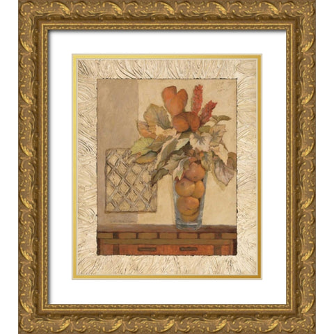 Olson-Citrus Bouquet I Gold Ornate Wood Framed Art Print with Double Matting by Olson, Charlene