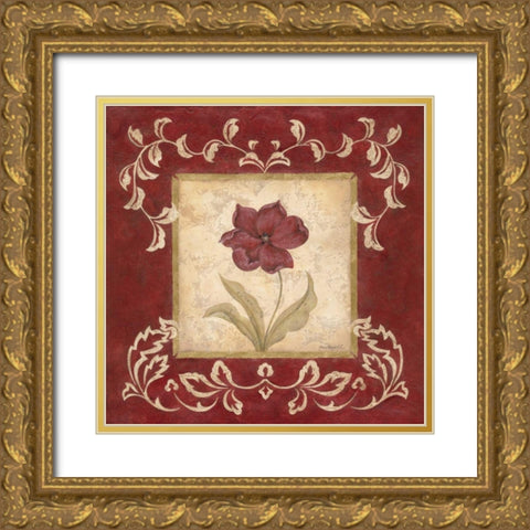 Scarlet Shine II Gold Ornate Wood Framed Art Print with Double Matting by Carroll, Jane