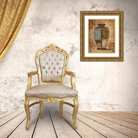 Exquisite Etchings I Gold Ornate Wood Framed Art Print with Double Matting by Tava Studios