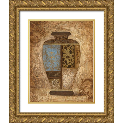 Exquisite Etchings I Gold Ornate Wood Framed Art Print with Double Matting by Tava Studios