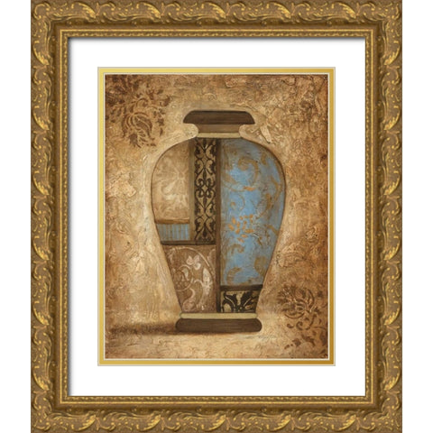 Exquisite Etchings II Gold Ornate Wood Framed Art Print with Double Matting by Tava Studios