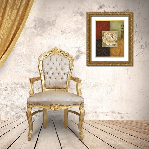Beautiful as Peonies I Gold Ornate Wood Framed Art Print with Double Matting by Tava Studios