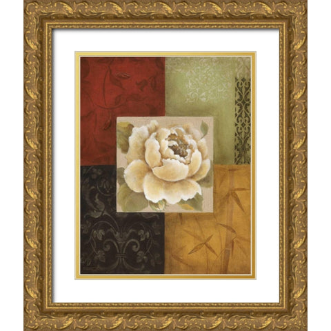 Beautiful as Peonies I Gold Ornate Wood Framed Art Print with Double Matting by Tava Studios
