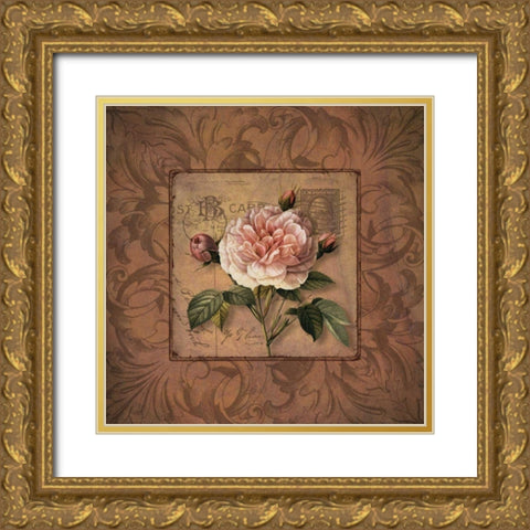 P.S. I Love You Too! Gold Ornate Wood Framed Art Print with Double Matting by Donovan, Kelly