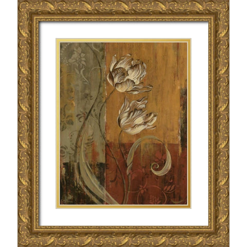 Poetic Setting I Gold Ornate Wood Framed Art Print with Double Matting by Donovan, Maria