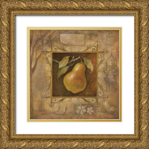 Pera Bella Gold Ornate Wood Framed Art Print with Double Matting by Vollherbst-Lane, Elaine