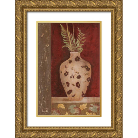 Fern Fantasia I Gold Ornate Wood Framed Art Print with Double Matting by Tava Studios
