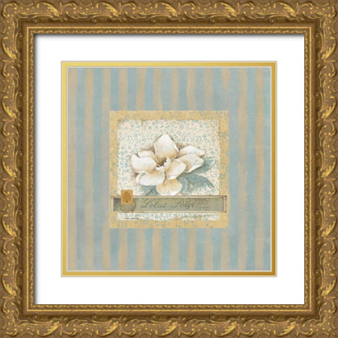 Lotus Soap Gold Ornate Wood Framed Art Print with Double Matting by Robinson, Carol