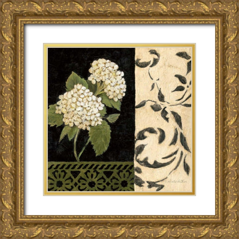 Negro y Blanco Simplicidad II Gold Ornate Wood Framed Art Print with Double Matting by Olson, Charlene